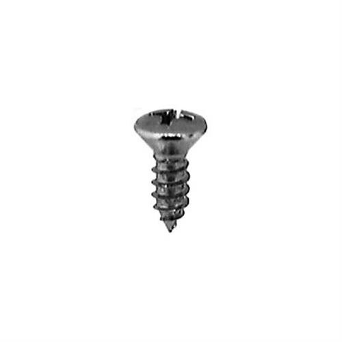 Tapping Screw #8 x 1/2", Phillips Oval Head, Chrome (Qty: 100)