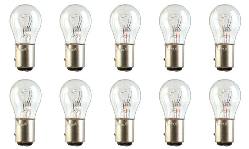 Box of 10 #7537 Lamp Auto Bulb Automotive Lightbulb 24V, 21/5W, BAY15d