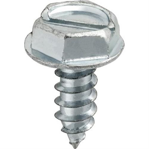 Tapping Screw #6 x 3/8", Slotted Hex Washer Head, Zinc (Qty: 100)