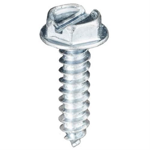 Tapping Screw #10 x 3/4", Slotted Hex Washer Head, Zinc (Qty: 100)