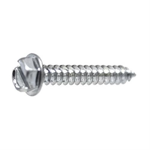 Tapping Screw #12 x 1", Slotted Hex Washer Head, Zinc (Qty: 100)