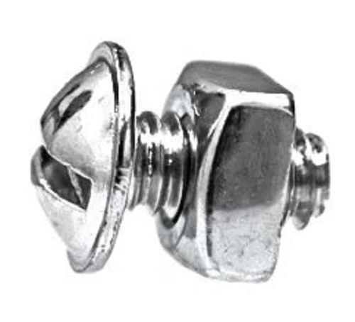 License Plate Bolt and Square Nut 1/4"-20 x 1/2", Round Washer Head  (Qty: 100)