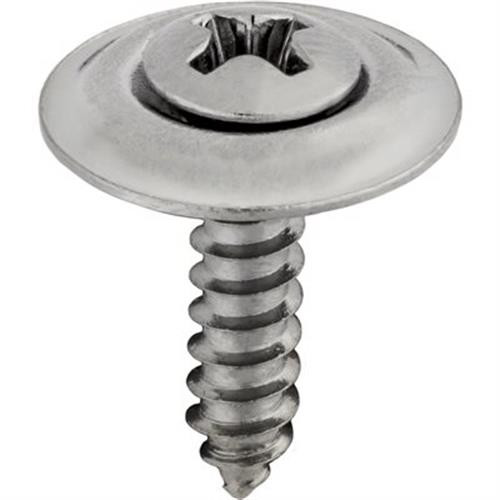 Tapping Screw #6 x 5/8", Phillips Oval SEMS Countersunk Washer Head (Qty: 100)