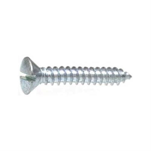 Tapping Screw #8 x 3/4", Slotted Oval Head, Zinc (Qty: 100)