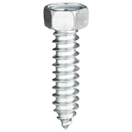 Tapping Screw 3/8" x 1-1/2", Indented Hex Head, Zinc Finish (Qty: 50)