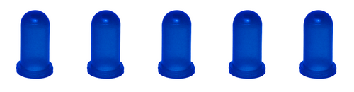 Dark Blue Bulb Cover Cap Boots, 5-Pack, 4mm, T1.25, fits 8640