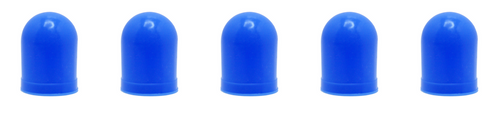Dark Blue Bulb Covers Caps Boots 5-Pack 10mm T3.25, G3.25, fits 193, 194, 44