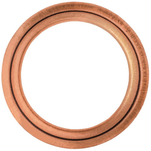 Crushable Copper Oil Drain Plug Gasket, M14 x M20, 14mm ID, 20mm OD (Qty: 10)