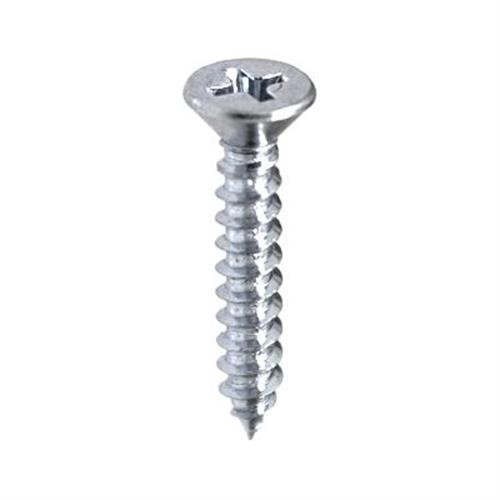 Tapping Screw #4 x 1/2", Phillips Flat Head, AB Tip, Zinc Finish (Qty: 100)