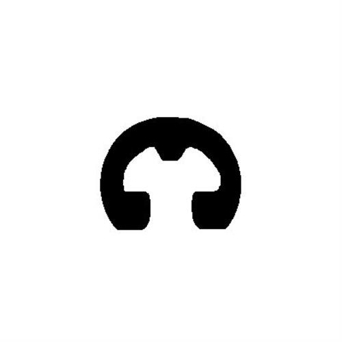 Reinforced E-Type Retaining Rings for 1/8" Shaft, 0.095" Groove Dia (Qty: 100)