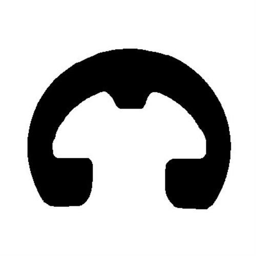 Reinforced E-Type Retaining Rings for 1/4" Shaft, 0.21" Groove Dia (Qty: 100)