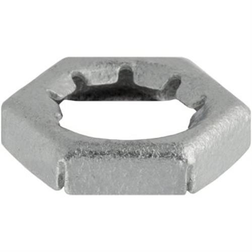 Hex Palnut Lock Nut, 3/8"-24 Thread, 9/16" Hex, Zinc Plated (Qty: 100)