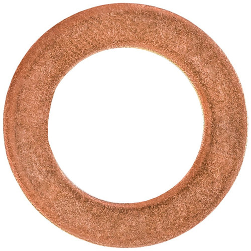Copper Oil Drain Gasket, M14 x M22, 13.8mm ID, 22.16mm OD, 1.5mm Thick (Qty: 15)