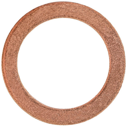 Copper Oil Drain Gasket, M16 x M22, 15.8mm ID, 21.9mm OD, 1.47mm Thick (Qty: 10)