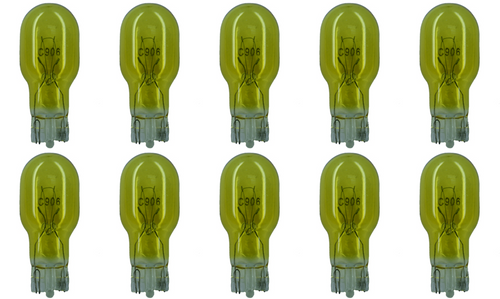 Box of 10 #906Y (Yellow) Lamp Auto Bulb