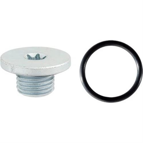 M14-1.5 Drain Plug With Gasket, 10mm Length Under Head, T-45 Drive (Qty: 2)