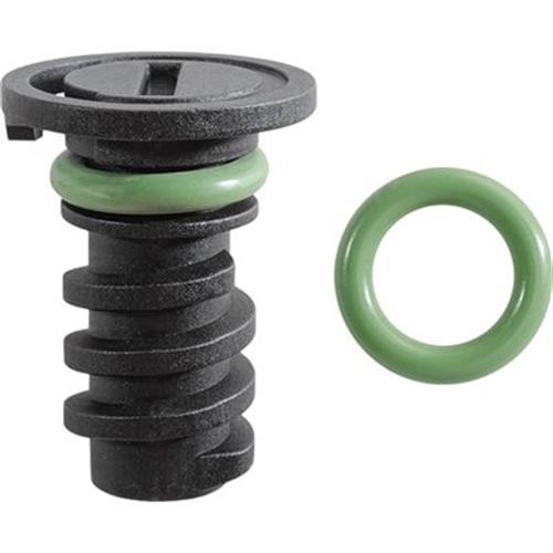 Drain Plug, Screw Driver Slot, Black Plastic, for Mercedes 002-990- 20-17