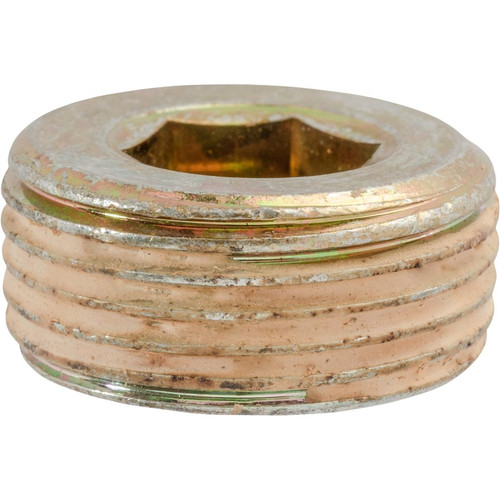 3/4"-14 Brass British Pipe Plug Plug, 12mm Long, With Sealant, Marli (Qty: 10)