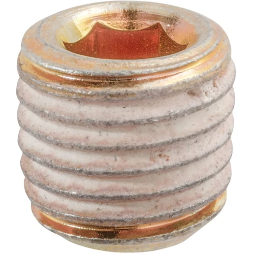M8-1 Brass Metric Pipe Plug, 8mm Long, With Sealant, Marli (Qty: 25)