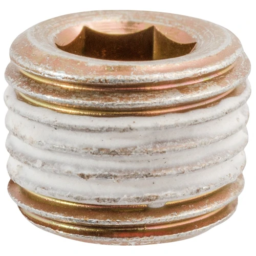 M10-1 Brass Metric Pipe Plug, 8mm Long, With Sealant, Marli (Qty: 25)