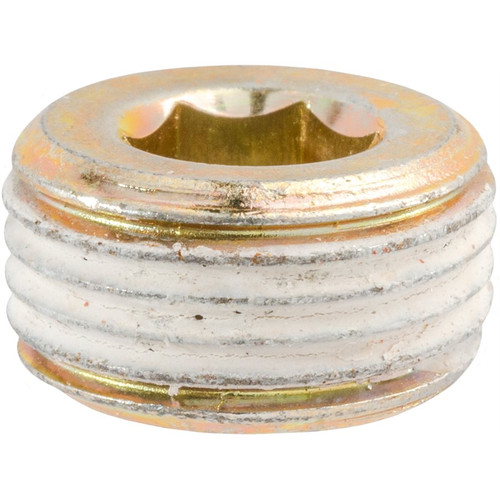 M18x1.5 Brass Metric Pipe Plug, 10mm Long, With Sealant, Marli (Qty: 10)