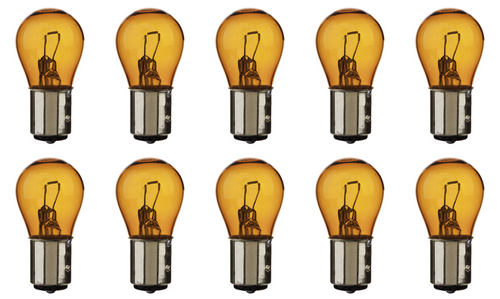 Box of 10 #7507 Lamp PY21W Bulb Automotive Lightbulb, 12V, 21W, BAU15s, 21 Watt