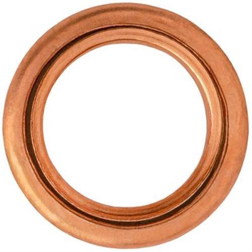 Crushable Copper Gasket, M6 x M10, 6.3mm ID, 9.7mm OD, 1.7mm Thick (Qty: 10)