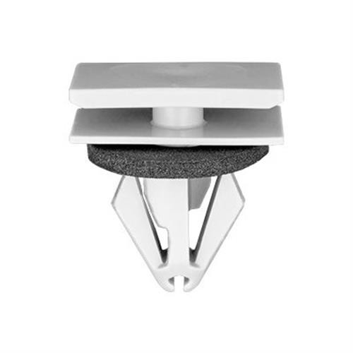 Rocker Moulding Clip With Sealer, White Nylon, for GM 11547211 (Qty: 10)