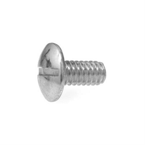 1/4"-20 x 1/2" License Plate Bolt, Round Head, Slotted, Zinc Finish (Qty: 100)