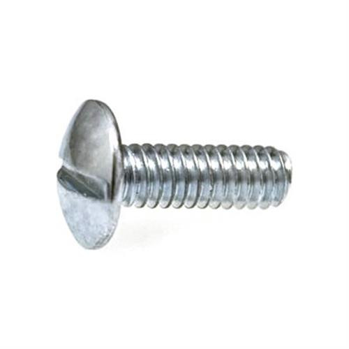 1/4"-20 x 3/4" License Plate Bolt, Round Head, Slotted, Zinc Finish (Qty: 100)