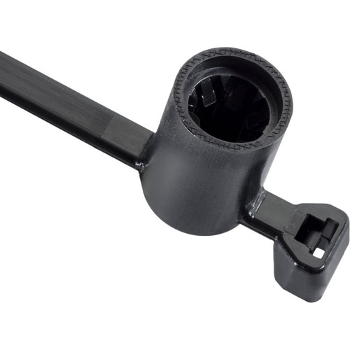 Cable Tie With Stud Mount, 6" Long, 1/4" Hole (Qty: 25) Cable Tie With Stud Mount, 6" Long, 1/4" Hole (Qty: 25)