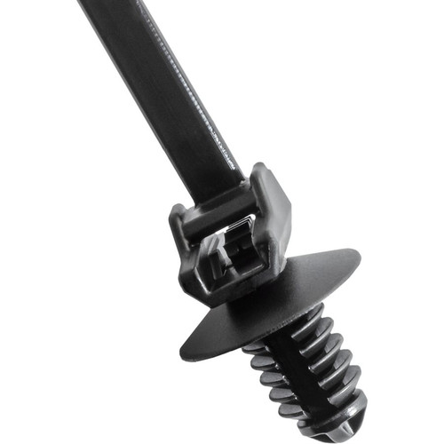 Cable Tie With Tree Mount, 6.5" Long, Fits 1/4" Hole (Qty: 25)