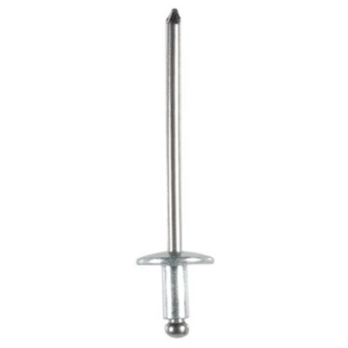 Steel Pan-L Rivets, 1/8" Shank x 7/32" , Dome 3/8" Flange, Steel (Qty: 500)