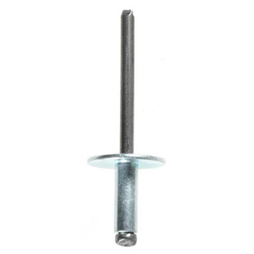 Steel Pan-L Rivets, 3/16" Shank x 9/16", Large Dome 5/8" Flange (Qty: 100)