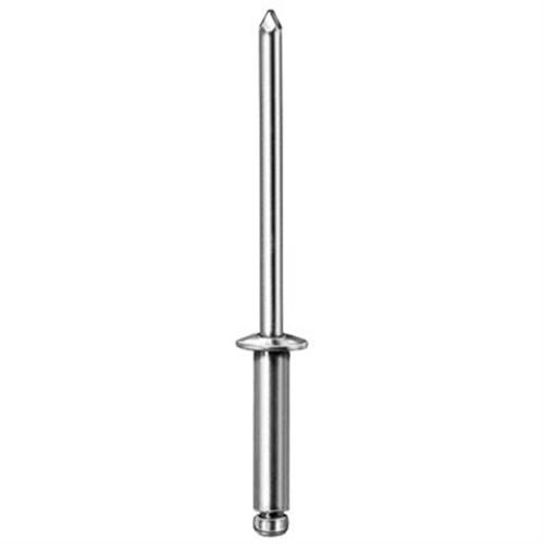 Aluminum Pan-L Rivets, 1/8" Shank x 5/8", Dome 1/4" Flange (Qty: 100)