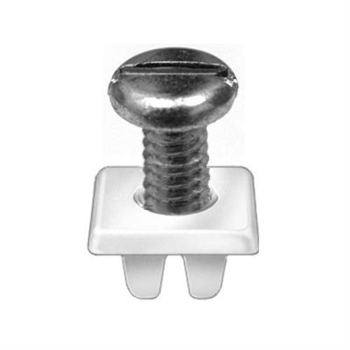 Screw and Nylon Nut License Plate Fastener Assembly, for Ford 379046-S (Qty: 50)