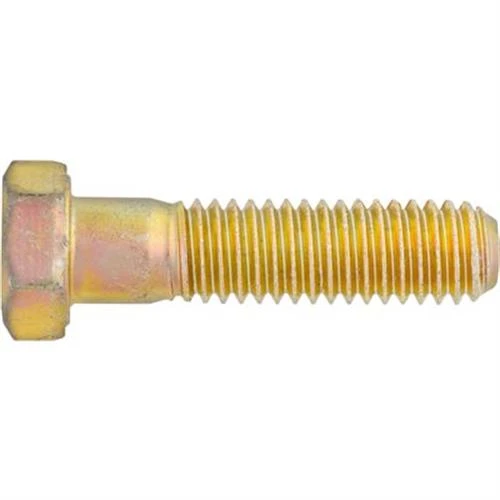 1/4"-20 x 2" Grade 8 Hex Cap Screws, Zinc & Yellow Dichromate (Qty: 50)