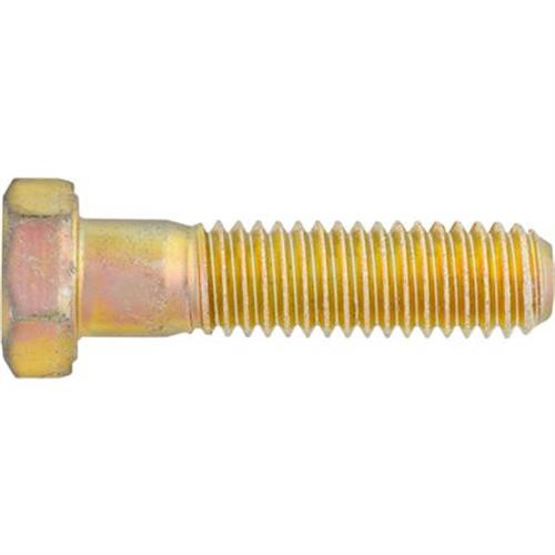7/16"-14 x 4" Grade 8 Hex Cap Screws, Zinc & Yellow Dichromate (Qty: 25)