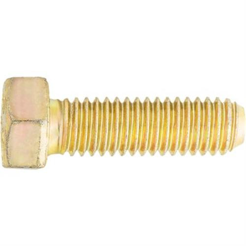 3/8"-24 x 1" Grade 8 Hex Cap Screws, Zinc & Yellow Dichromate (Qty: 50)