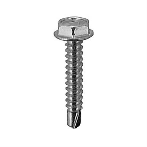 Tapping Screw #12-14 x 3/4", Hex Washer Head, #3 TEKS, Zinc (Qty: 100)