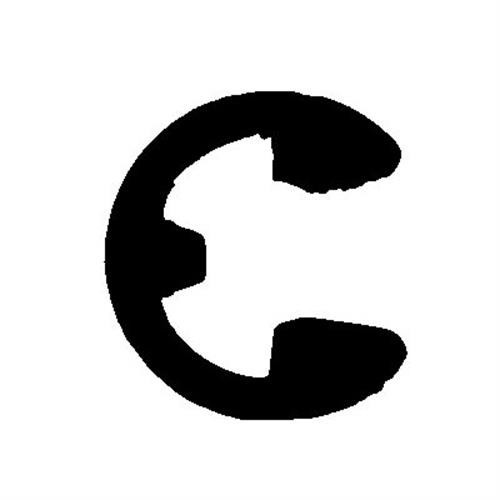 E Type Retaining Ring for 7/32" Shaft with 0.188" x 0.029" Groove (Qty: 100)