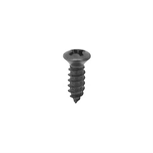 Tapping Screw #8 x 1/2", Phillips Oval Head, Black Oxide (Qty: 100)