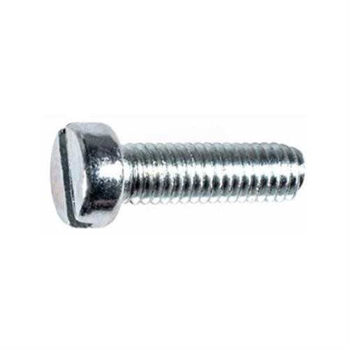 M5-0.8 x 12mm Machine Screws, DIN 84, Cheese Head, Slotted, Zinc (Qty: 25)