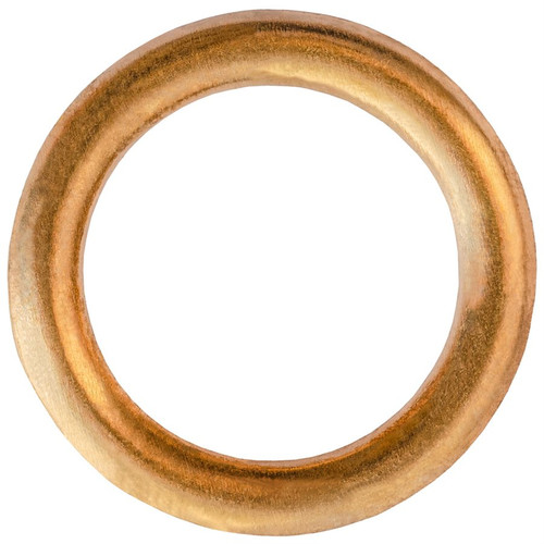 Crushable Copper Oil Drain Gasket, 0.512" ID, 0.736" OD, 0.089" Thick (Qty: 10)
