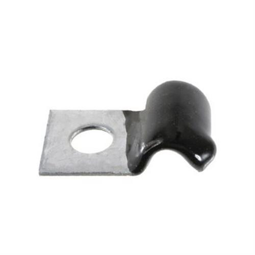 Half Clamp 3/16" ID, 0.5" Wide, Galvanized Vinyl Coated (Qty: 25)