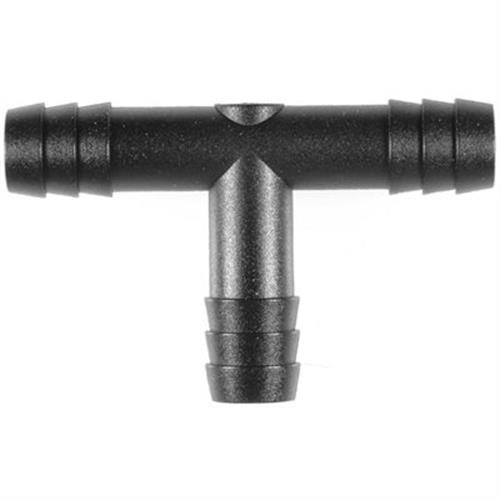 Tee Connector, 3/8" x 3/8" x 3/8", Black Nylon (Qty: 10)