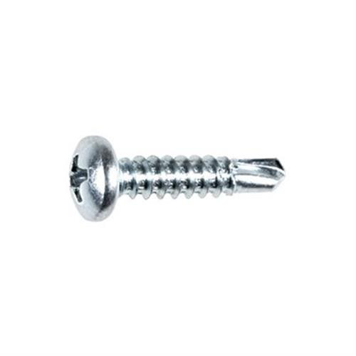 Tapping Screw #8 x 1", Phillips Pan Head #2, TEKS, Zinc (Qty: 100)