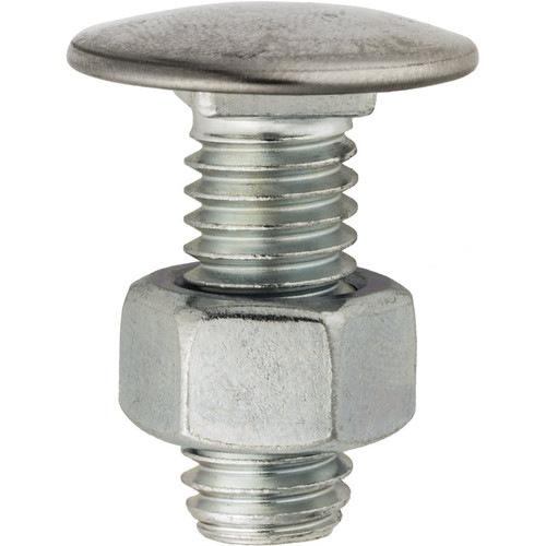 Bumper Bolt 3/8"-16 x 1", Stainless Cap, Pan Head, With Nut (Qty: 25)