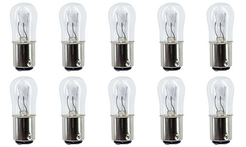 Box of 10 Bulbs 3S-6/5 DC Bulb 3 Watt 120 Volt Bayonet BA15d DC Base 120V 3W