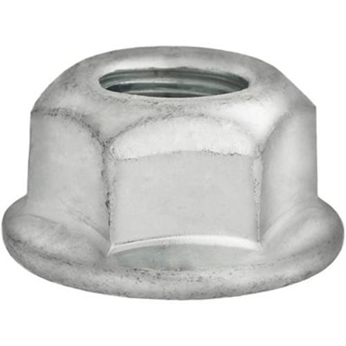 M10-1.5 Hex Flange Locknut, 21mm Flange, 11.5mm Height, Zinc Finish (Qty: 25)